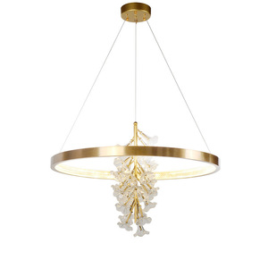 <span class=keywords><strong>Luz</strong></span> de lujo posmoderna minimalista cristal nórdico Morning Glory lámpara colgante para sala de estar dormitorio comedor - Product Image 6
