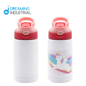 Sublimazione <span class=keywords><strong>350</strong></span> <span class=keywords><strong>ML</strong></span> In Acciaio Inox Bottiglia di Acqua Del Capretto Con Paglia - Product Image 2