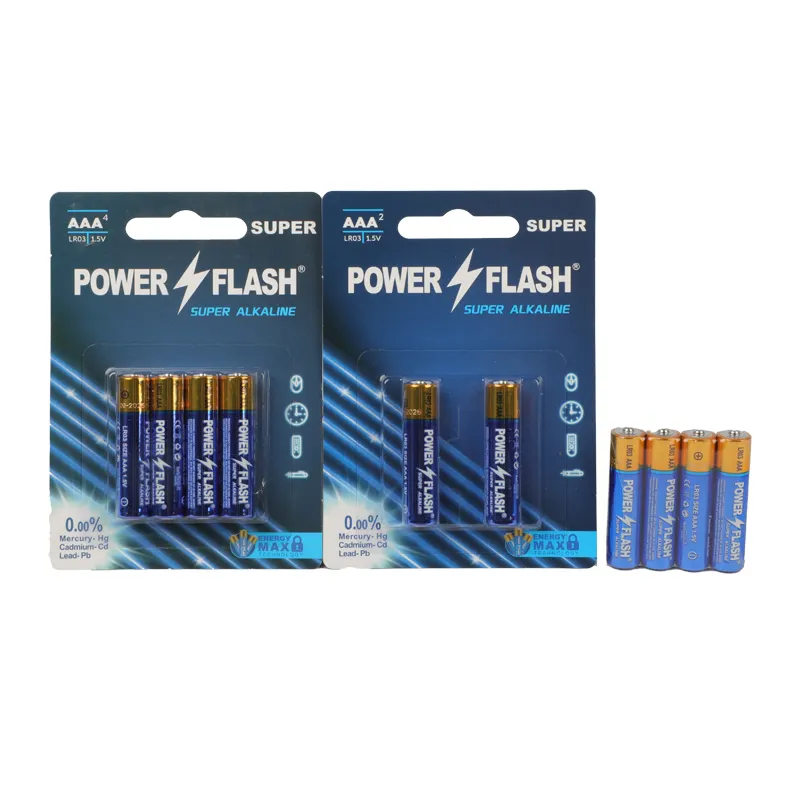 Điện đèn flash tùy chỉnh AAA 1.5V LR03 AM4 Alkaline pin gói