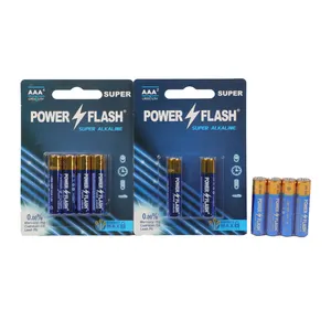 Power Flash Custom AAA 1.5v LR03 AM4 paket baterai Alkaline