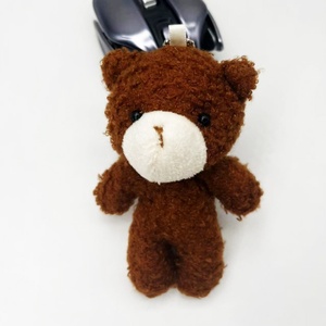 Mini Oso de Peluche Blanco Suave y Adorable de Dibujos Animados, Llavero de Peluche, Muñeco de Conejo, Accesorios para Ramo de Novia con Colorete en Polvo, Boda - Product Image 5