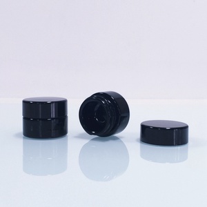 5g 5ml Black Dark Violet <b>Glass</b> <b>Jar</b> UV Gel <b>Glass</b> <b>Jar</b> with <b>Lids</b> - Product Image 3