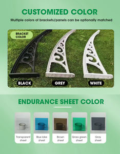 Cubierta de policarbonato para exteriores, bricolaje, dosel para puerta delantera, para Patio, Sun <span class=keywords><strong>Shetter</strong></span>, protección contra lluvia y nieve, lámina hueca de bronce, toldo para ventana - Product Image 5