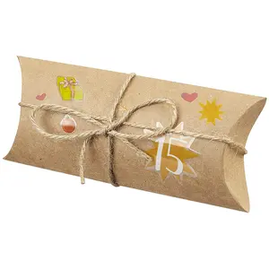 Caixa de papel adesiva para presente, caixa de papel de presente para criança, doces, presente de natal, caixa de presente