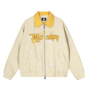 Chaqueta Bomber Piloto Varsity Personalizada para <span class=keywords><strong>Hombre</strong></span>, Alta Visibilidad, Doble Cremallera, Bordado, Satén, Deportiva, Táctica, Alta Visibilidad - Product Image 4