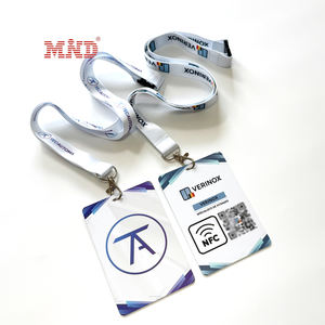 カスタムプラスチックPVC従業員<span class=keywords><strong>ID</strong></span>カードデジタル印刷バッジストラップ付きNFC名刺 - Product Image 2