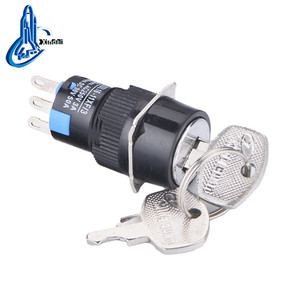 16mm 5V 12V 24V 220V vuông tròn dẫn đẩy nút chuyển đổi đèn tạm thời đẩy nút chuyển đổi tự khóa 3A/250V Công Tắc Điện - Product Image 6