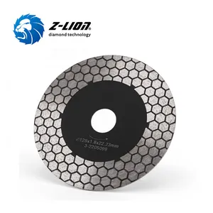 Z-LION 125mm Diamond Cutting Disc Honeycomb Shape Saw Blade Wet/Dry Use for Marble Ceramic