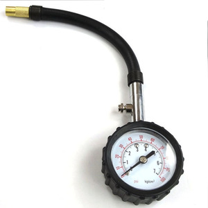 Mechanical <b>Tire</b> Pressure <b>Gauge</b> With Flexible Hose Portable Mini Aluminum Alloy PPS 100 Psi Range - Product Image 4