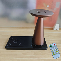 Lámpara de Mesa Inalámbrica de Aleación de Aluminio, Lámpara de Escritorio Recargable de 5200 mAh con Control Remoto, Temporizador y Función de Bloqueo