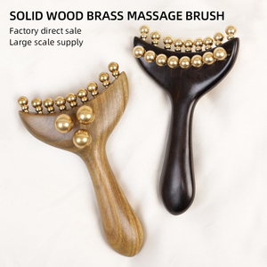 Herramienta de Masaje Gua Sha de Madera y Latón para Meridianos, Masajeador Corporal Completo para Pecho y Senos, Incluye Nódulos <span class=keywords><strong>Linfáticos</strong></span> Axilares para Masaje Facial - Product Image 2