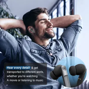 Bluetooth benar-benar nirkabel Earphone dalam telinga kebisingan membatalkan earbud tahan air earphone nirkabel headphone