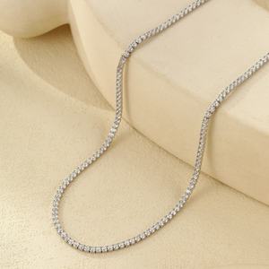 Collares de Cadena de Tenis de Plata de Ley 925 con Circonitas Finas para Mujer, Chapado en Oro de 18k, Joyería de Lujo para Bodas - Product Image 5