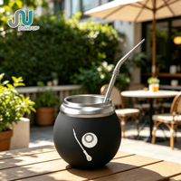 Tasse à maté à double paroi 150 ml/220 ml, gourde à maté incassable avec base antidérapante, facile à transporter, couleur personnalisée, sans BPA