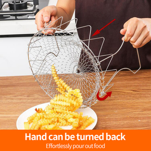 Colador plegable multifunción para freír, cesta de malla para patatas <span class=keywords><strong>fritas</strong></span>, utensilios de cocina - Product Image 4
