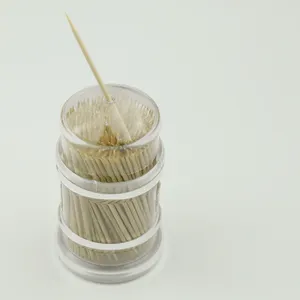 Jumbo Bamboo Toothpicks - 3000-Count with Practical Toothpick Holder - Heavy-Duty Picks for Gatherings, Finger Foods, Skewering,
