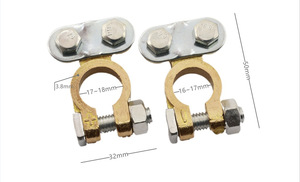 Connecteurs de borne de batterie robustes en laiton massif, bornes positives et négatives, pour batteries de voiture et applications marines - Product Image 4