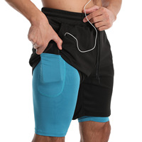 EVELYN OEM ODM Short d'été pour homme XXL taille moyenne décontracté Fitness Sports séchage rapide Double couche demi-longueur cordon de serrage solide