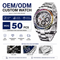 Montre mécanique automatique chronographe Pagani Design PD-1653 personnalisée pour homme, bracelet squelette en acier, montre de luxe pour course, OEM ODM