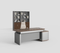 Bureau de direction moderne en bois, mobilier de bureau personnalisé OEM pour PDG, confort et style contemporains