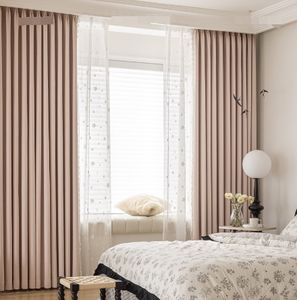 <span class=keywords><strong>Rideau</strong></span> fini intégré de fil de tissu occultant épaissi à <span class=keywords><strong>double</strong></span> couche de style européen simple pour salon et chambre à coucher - Product Image 2