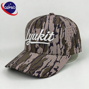 Casquette de baseball camouflage à 6 panneaux QZFSO, personnalisée, de haute qualité, avec logo imprimé, broderie, maille, style hip-hop, pour hommes - Product Image 1