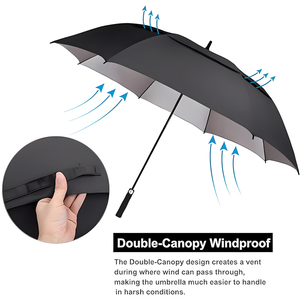 Heavy duty extra large 72 inch double layer golf <b>umbrella</b> windproof air vented uv resistance manual control Strong <b>umbrellas</b> - Product Image 3
