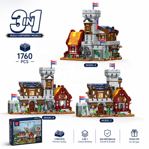 Juego de Bloques de Construcción 3 en 1, Castillo Medieval, Ciudad Moderna, con Luz LED, 1780 Piezas, Rompecabezas de Plástico ABS para Adultos y Adolescentes - Product Image 1
