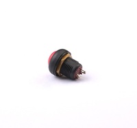 Marine Micro Ip67 Toowei Normalement Ouvert 12mm Étanche 2 broches Rond Rouge Momentané Soudage Bouton Poussoir Interrupteur
