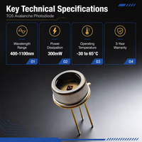 Détecteur de photodiode à avalanche de silicium 400-1100nm, capteur de lumière haute vitesse TO5, remplacement pour S8890-05