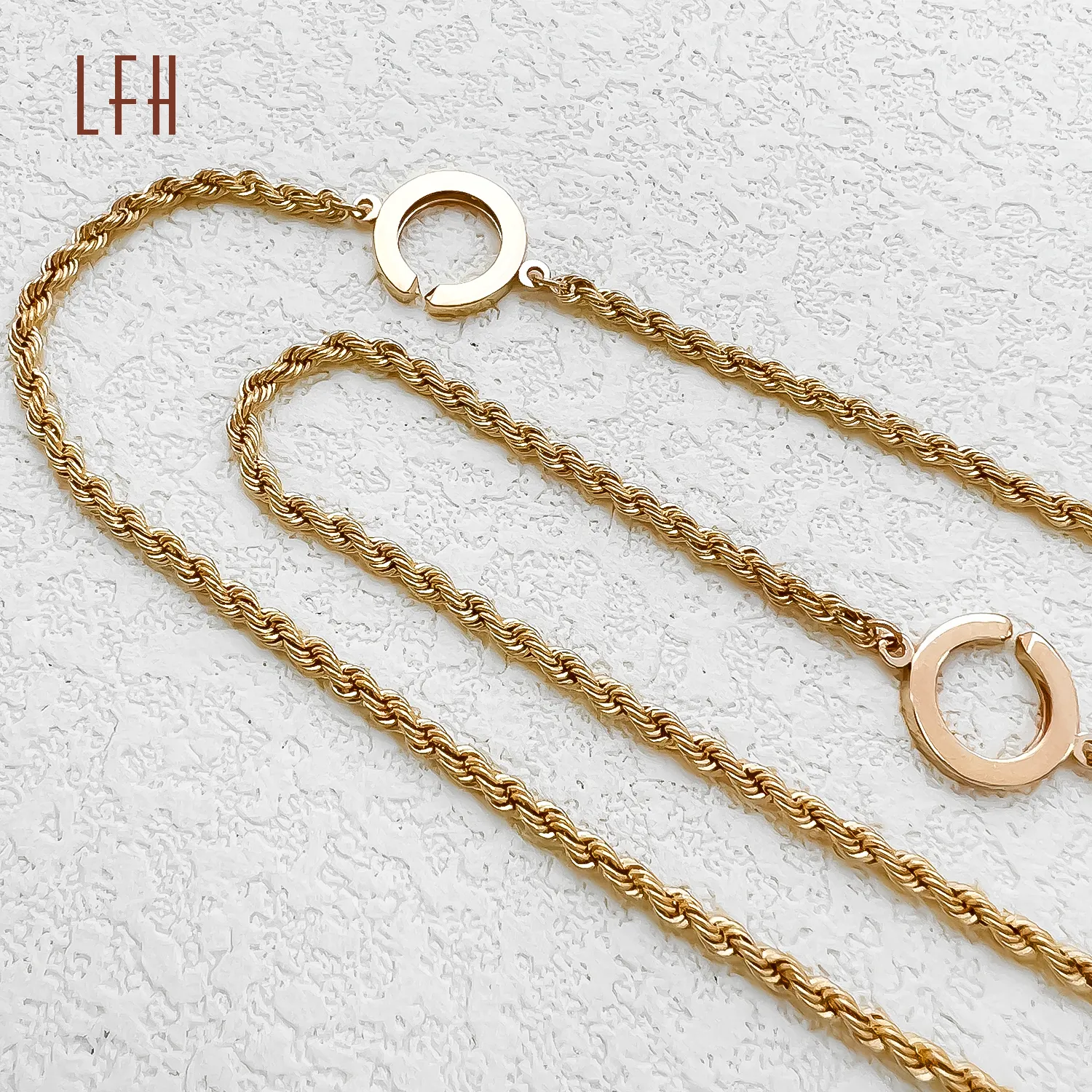 Hot Selling Rope Chain au750 18k real Gold Rope Chain real gold jewelry 18k with certificate saudi gold jewelry pawnable 18k