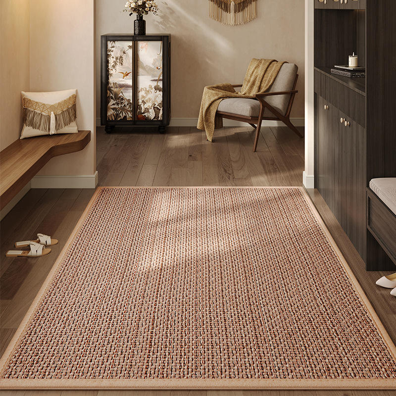 Rubber woven mat - beige