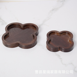 Plateau de service en bois massif de style japonais pour les collations, les desserts, utilisation hôtelière - Product Image 5