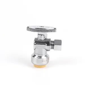 Factory Wholesale High Quality Custom Size Manual Adjustment Brass Ball Cock Valve Angle Stop Valve
