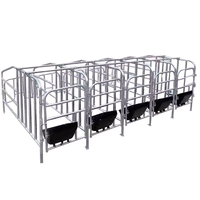 Nuevo Establo de Gestación para Cerdas, Jaula de Acero Inoxidable Galvanizado, Corral para Cerdos, Equipo de Cría de Cerdos con Larga Vida Útil