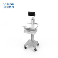 Chariots de soins mobiles en métal pour meubles de clinique avec scanners oraux Chariots dentaires pour cahiers à usage hospitalier