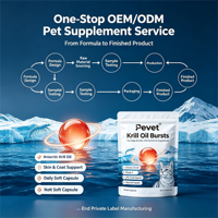 Pevet OEM ODM Huile de Krill en Billes Éclatantes Sachet Individuel Formule Personnalisée Marque Privée Fabricant de Billes Éclatantes d'Huile de Krill