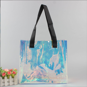 Le vendite dirette della fabbrica hanno personalizzato il Logo trasparente in PVC EVA borse richiudibili riutilizzabili per lo Shopping cosmetico impermeabile borse da spiaggia - Product Image 4