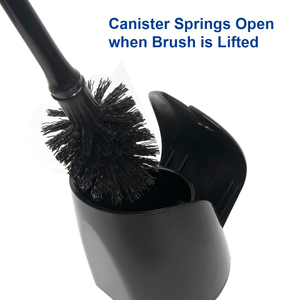 High Quality Durable Plastic Toilet <b>Brush</b> Set with Long Handle and Seat Black Bathroom <b>Brush</b> for Bathing - Product Image 5