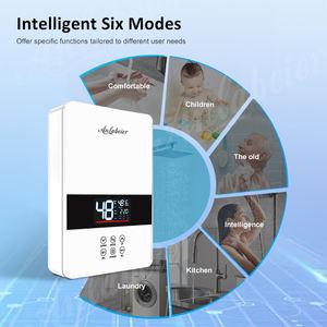 Calentador de Agua Eléctrico Instantáneo para Ducha, Control Táctil, LED, Elemento Calefactor de Acero Inoxidable, Impermeable IPx4, 220v 6kw, Calentador Eléctrico - Product Image 2