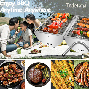 Portable Carbon <b>Grill</b> Lightweight Windproof <b>Camping</b> Thick Stainless Steel Quick Charcoal Combustion Easy Clean - Product Image 4