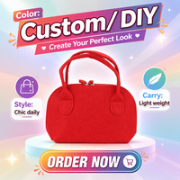 Sac à main en feutre décontracté personnalisé multicolore, durable, léger, avec fermeture éclair, fourre-tout portable, sac de rangement en feutre pour cadeaux