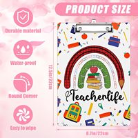 Porte-documents décoratif arc-en-ciel pour la rentrée scolaire, en plastique, impression UV, logo personnalisé, design mignon, pour infirmières, étudiants, usage de bureau