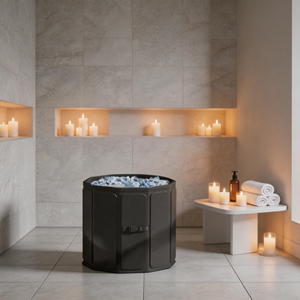 Bañera Portátil Plegable Redonda para Terapia de Inmersión en Frío, Aislada, para Recuperación y Bienestar al Aire Libre - Product Image 1