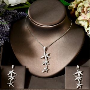 HIBRIDE brillante Zirconia cúbica Africana Dubai Color dorado CZ conjuntos de joyas para mujeres compromiso Conjuntos De Mujer Elegante 2017 - Product Image 2