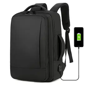 2022 Neuankömmling Mode USB-Ladegerät Geschäfts reise Männer heißer Verkauf benutzer definierte Druck Lager stoß festen Laptop-Rucksack