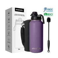 Everich Vente en gros Bouteille d'eau isolée sous vide Couvercle de verrouillage pour sport Vente en gros Bouteilles d'eau potable en acier inoxydable pour la gym