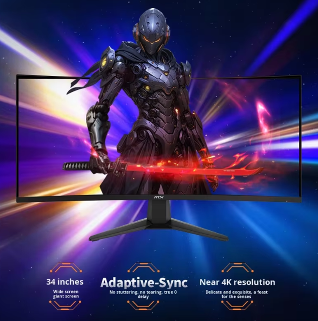 Gaming Monitor MAG 345CQR 346CQ 34inch Quasi-4K 180Hz HDR-supported Curved LED-backlit MVA Panel 21:9 Aspect Ratio Office Screen