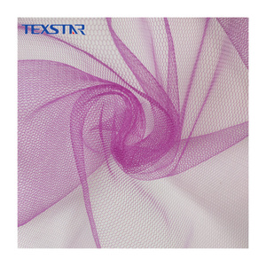 Bán Buôn 30D Nylon Tinh Thể Mềm Lục Giác Màu Tím Vải Tuyn Cho Ăn Mặc - Product Image 1