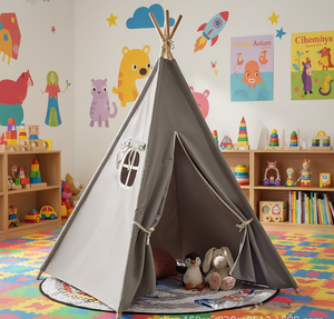 Tente de jeu portable pour enfants, usage intérieur et extérieur, petite tente <span class=keywords><strong>tipi</strong></span> à motif graffiti pour garçons, filles et princesses - Product Image 3
